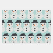 Sneeuwman Kerstmis Inpakpapier Vel (Voorkant)