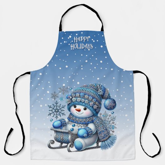 Sneeuwman Kerstmis Kerst Apron Schort (Voorkant)