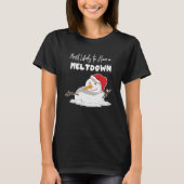 Sneeuwman Kerstmis meest waarschijnlijk een Meltdo T-shirt (Voorkant)