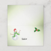 Sneeuwman Kerstmis Place Kaarten Plaatskaartje (Buitenkant ongevouwen)