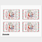 Sneeuwman Kerstmis Speciale bezorging van Sant Rechthoekige Sticker (Vel)