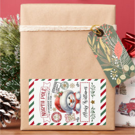 Sneeuwman Kerstmis Speciale bezorging van Sant Rechthoekige Sticker