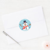 Sneeuwman Kerstmis Sticker (Envelop)