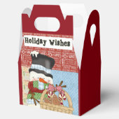 Sneeuwman Kerstmis vakantie geschenkdoos Bedankdoosjes (Geopend)