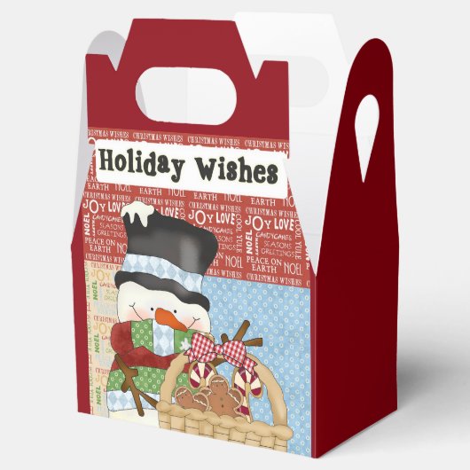 Sneeuwman Kerstmis vakantie geschenkdoos Bedankdoosjes (Geopend)