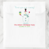 Sneeuwman Kerstmis Vakantie Party Favor Vierkante Sticker (Tas)
