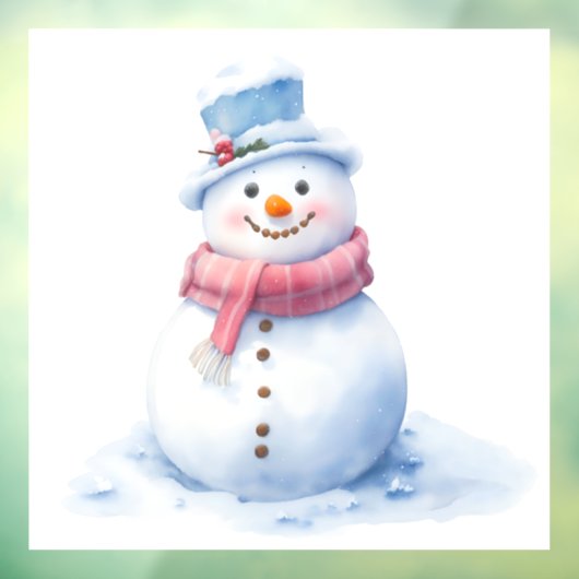 Sneeuwman Kerstmis Venster Cling Raamsticker (Vel 3)