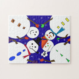 Sneeuwman Kerstmis Winter Puzzel