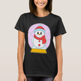 Sneeuwman Kerstmis Wintertijd T-shirt