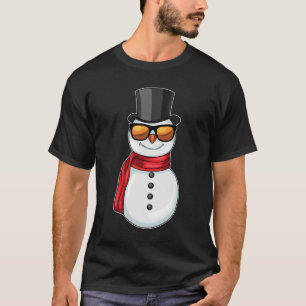 Sneeuwman Kerstmis Zonnebril T-shirt