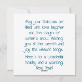  sneeuwman kerstpostzegel feestdagenkaart (Achterkant)