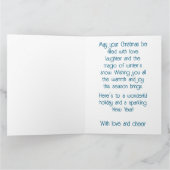  sneeuwman kerstpostzegel kaart (Binnen)