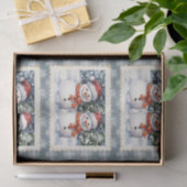  sneeuwman kerstpostzegel tissuepapier (Geschenk)