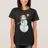 Sneeuwman Kerstster T-shirt (Voorkant)