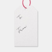 Sneeuwman Kerstvakantie Kerstmis Cadeaulabel (Achterkant)