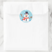 Sneeuwman Kerstvakantie Sticker (Tas)