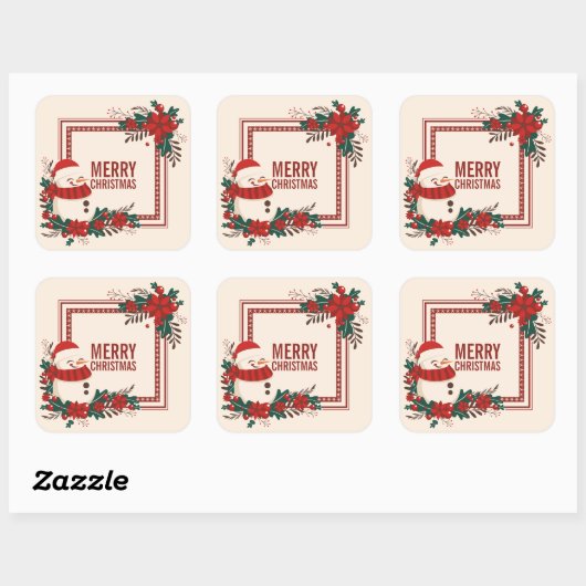  sneeuwman kerstvakantie | STICKER (Vel)