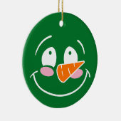 Sneeuwman - Kerstversiering Keramisch Ornament (Rechts)