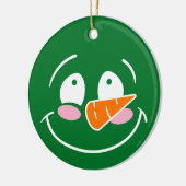 Sneeuwman - Kerstversiering Keramisch Ornament (Links)