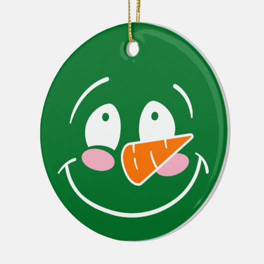 Sneeuwman - Kerstversiering Keramisch Ornament (Links)