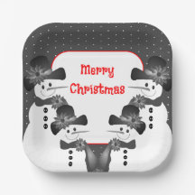 Sneeuwman Kerstvierkant