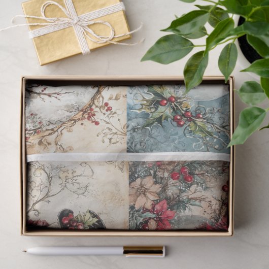 Sneeuwman Kerstvierkanten Tissuepapier (Geschenk)