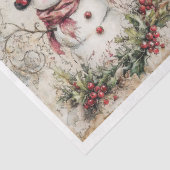 Sneeuwman Kerstvierkanten Tissuepapier (Detail)