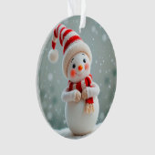 ⛄ Sneeuwman Kerstvreugde Huisstijl Ornament (voorkant)