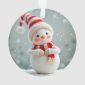 ⛄ Sneeuwman Kerstvreugde Huisstijl Ornament (achterkant)