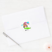 Sneeuwman Klassieke Ronde Sticker (Envelop)
