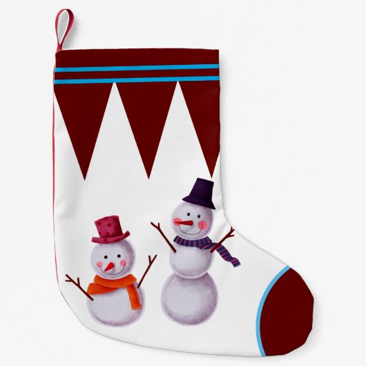Sneeuwman kleine kerstkous kerstsok (Voorkant)