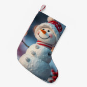 sneeuwman kleine kerstsok (Voorkant (Hangend))