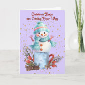 Sneeuwman knuffelt Kaarten (Voorkant)