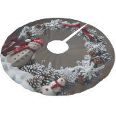 Sneeuwman Krans Kerstboom Rok (Gekanteld)