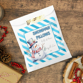 Sneeuwman Kussens kersttraktatie stoute elf Bedankzakje