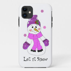 Sneeuwman laat het sneeuwen iPhone 11 hoesje