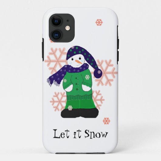 Sneeuwman laat het sneeuwen Case-Mate iPhone case (Achterkant)