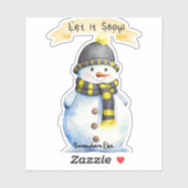 Sneeuwman - Laat het sneeuwen ... Ergens anders Sticker (Vel)