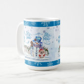 Sneeuwman | Laat het Sneeuwen koffiemok (Voorkant links)