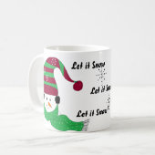 Sneeuwman laat het sneeuwen koffiemok (Voorkant links)