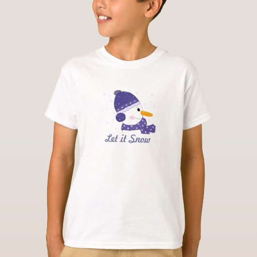 Sneeuwman - Laat het sneeuwen T-shirt (Voorkant)