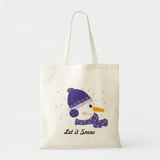 Sneeuwman - Laat het sneeuwen Tote Bag (Voorkant)