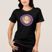 Sneeuwman Latte Tri-Blend Shirt (Voorkant)