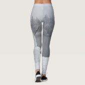 Sneeuwman Leggings Winterlandschap Vakantie Leggin (Achterkant)