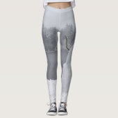 Sneeuwman Leggings Winterlandschap Vakantie Leggin (Voorkant)