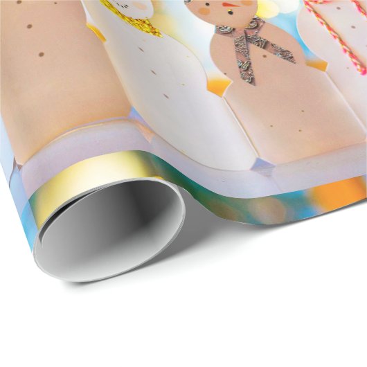 Sneeuwman Leuk Elegant Kerstmis Cadeaupapier (Rol Hoek)