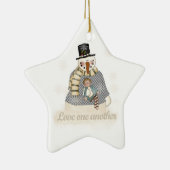 Sneeuwman Liefde Een Andere Keepsake Ornament (Rechts)