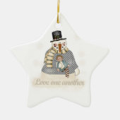 Sneeuwman Liefde Een Andere Keepsake Ornament (Voorkant)