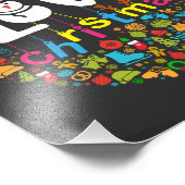 Sneeuwman Liefde Kerstmis Decoraties Foto Afdruk (Hoek)