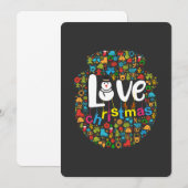 Sneeuwman Liefde Kerstmis Decoraties Kaart (Voorkant / Achterkant)